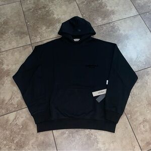 Fear of God Essentials Pullover Chest Logo Hoodie Stretch Limo/Black Size Medium